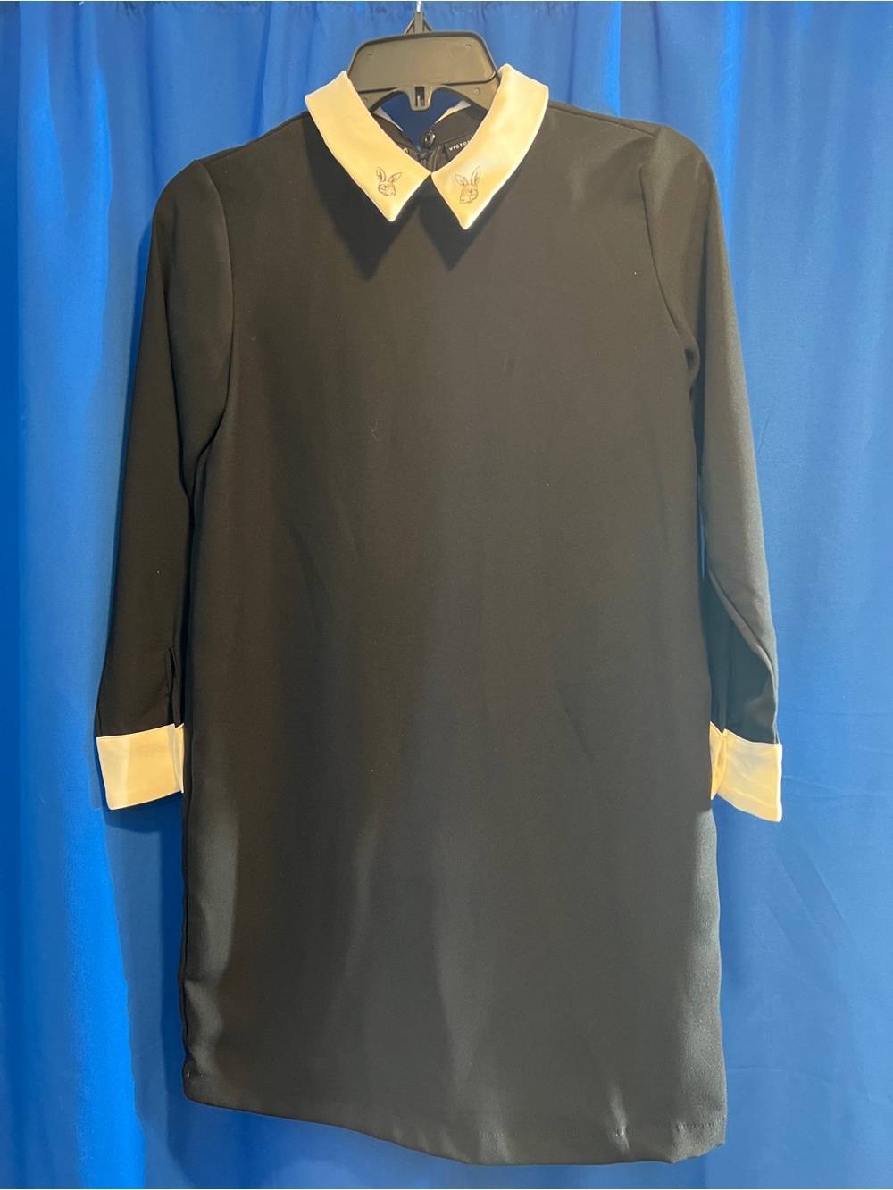 Victoria Beckham for Target Black Dress with Cream Collar and Cuffs